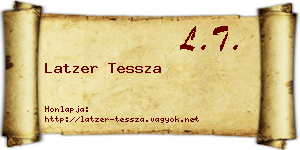 Latzer Tessza névjegykártya